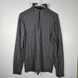 Lululemon Men's Surge Warm 1/2 Zip Heathered Black Size Unknown Activewear